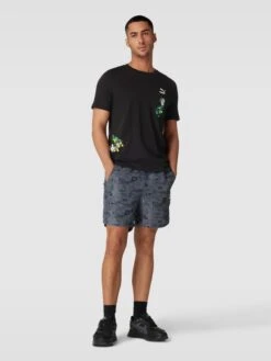 PUMA PERFORMANCE T-Shirt Mit Label-Print Modell 'CLASSICS' - Schwarz