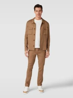 MOS MOSH Leinenhose Mit Tunnelzug Modell 'Hunt' - Hellbraun