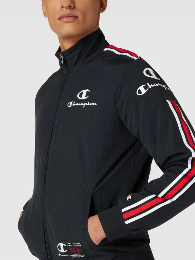 CHAMPION Sweatjacke Mit Label-Details - Schwarz 3 CHAMPION Sweatjacke Mit Label-Details - Schwarz – Bild 3
