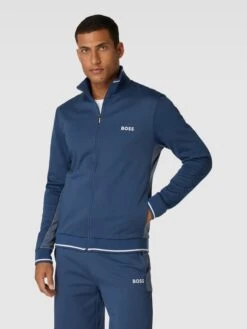 BOSS Sweatjacke Mit Stehkragen - Blau -Herrenbekleidung Angebote 619k2ja89kqksh9l6p7laca76p2jik2c6h73gca5ah7kgl1ka983aghi69538c9n613laipk657j2had90o66d1kc9h3iphj6go32opk70p34oj674p6cc9hcpim2d1pc9h3ap0