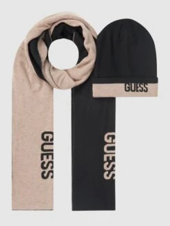 Guess Mütze Und Schal Im Set - Schwarz
