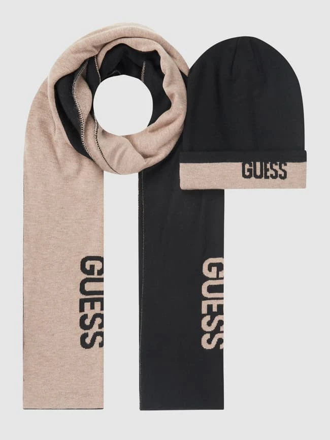 Guess Mütze Und Schal Im Set - Schwarz 1 Guess Mütze Und Schal Im Set - Schwarz