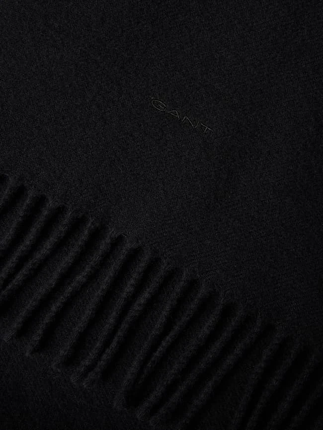 Gant Schal Mit Ausfransungen - Schwarz 2 Gant Schal Mit Ausfransungen - Schwarz – Bild 2