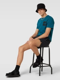 The North Face T-Shirt Mit Logo-Print Modell 'GRAVE' - Petrol