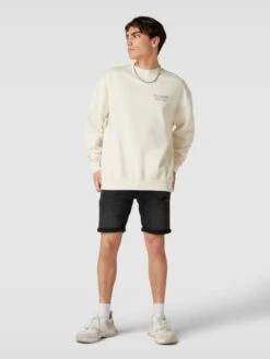 Pegador Oversized Sweatshirt Mit Label-Print Modell 'Racoon' - Offwhite