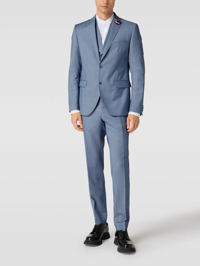 CG - Club Of Gents Slim Fit 2-Knopf-Sakko Mit Zier-Detail - Hellblau 1 CG - Club Of Gents Slim Fit 2-Knopf-Sakko Mit Zier-Detail - Hellblau