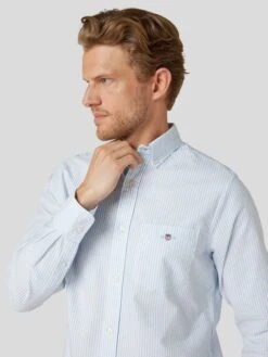 Gant Regular Fit Freizeithemd Mit Streifenmuster Modell 'OXFORD' - Hellblau -Herrenbekleidung Angebote 65336i2l6sskqi2j70okgdqfah144la5993j6li165ajaihp7143ec2k8d84adi29krl4dah893kei1m8d3jgcr36dij4oho6th64opk6kr3aeb4ccpm6e1k74smcchg75j3ae0