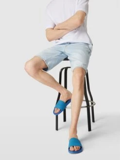 CK Calvin Klein Slides Mit Label-Detail Modell 'POOL SLIDE RUBBER' - Blau