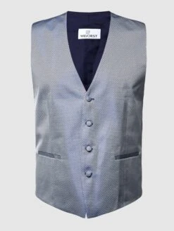 Wilvorst Weste Mit Allover-Muster - Blau