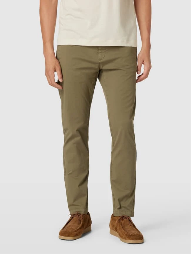 HUGO Stoffhose Mit Französischen Eingrifftaschen Modell 'David' - Olivgrün 4 HUGO Stoffhose Mit Französischen Eingrifftaschen Modell 'David' - Olivgrün – Bild 4