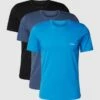 BOSS T-Shirt Mit Label-Stitching Im 3er-Pack - Royalblau