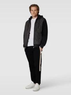 BOSS Sweatjacke Mit Steppnähten Modell 'Salvi' - Schwarz