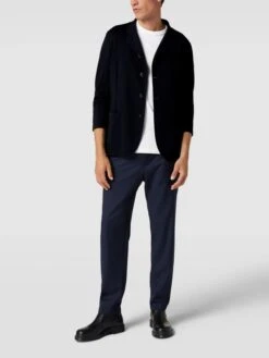 Emporio Armani Sakko Im Fischgrat-Dessin - Marineblau