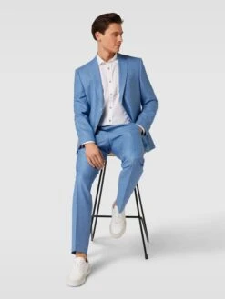 BOSS 2-Knopf-Sakko Mit Strukturmuster Modell 'Janson' - Blau