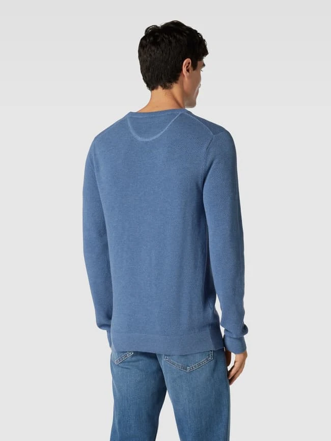 Gant Strickpullover Mit Label-Stitching - Ozean Blau Meliert 5 Gant Strickpullover Mit Label-Stitching - Ozean Blau Meliert – Bild 5