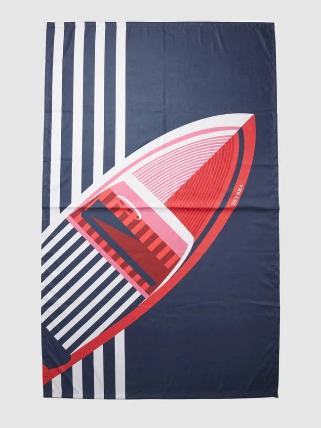 Zeybra Handtuch Mit Allover-Print Modell 'Telo Mare' - Marineblau 2 Zeybra Handtuch Mit Allover-Print Modell 'Telo Mare' - Marineblau – Bild 2