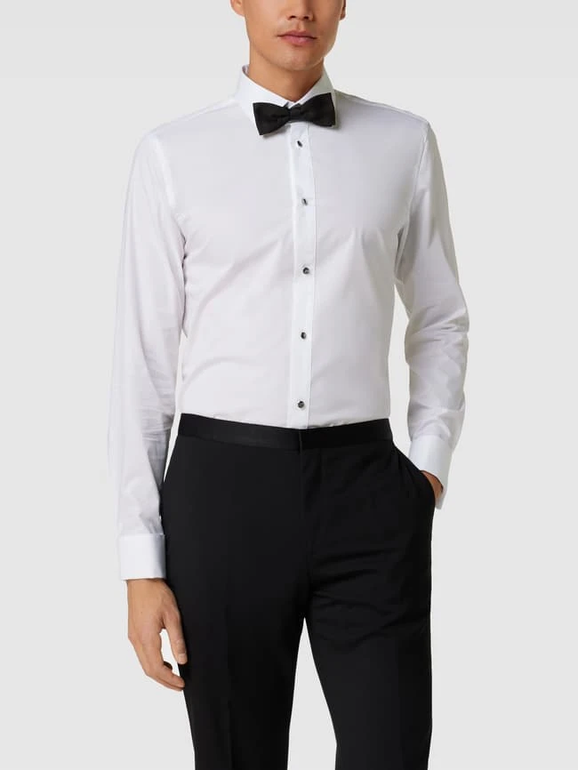 Jake*s Slim Fit Business-Hemd Mit Umschlagmanschetten - Weiß 4 Jake*s Slim Fit Business-Hemd Mit Umschlagmanschetten - Weiß – Bild 4