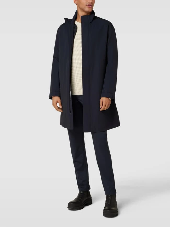 Emporio Armani Mantel Mit Stehkragen Modell 'Travel Standup Trench' - Marineblau 1 Emporio Armani Mantel Mit Stehkragen Modell 'Travel Standup Trench' - Marineblau