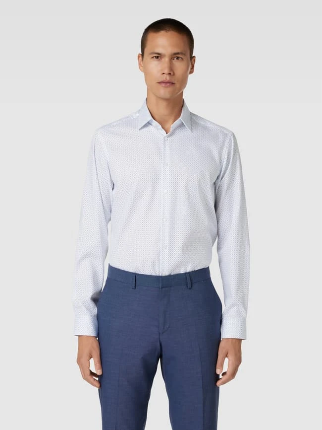 Jake*s Regular Fit Business-Hemd Mit Feinem Allover-Muster - Weiß 4 Jake*s Regular Fit Business-Hemd Mit Feinem Allover-Muster - Weiß – Bild 4