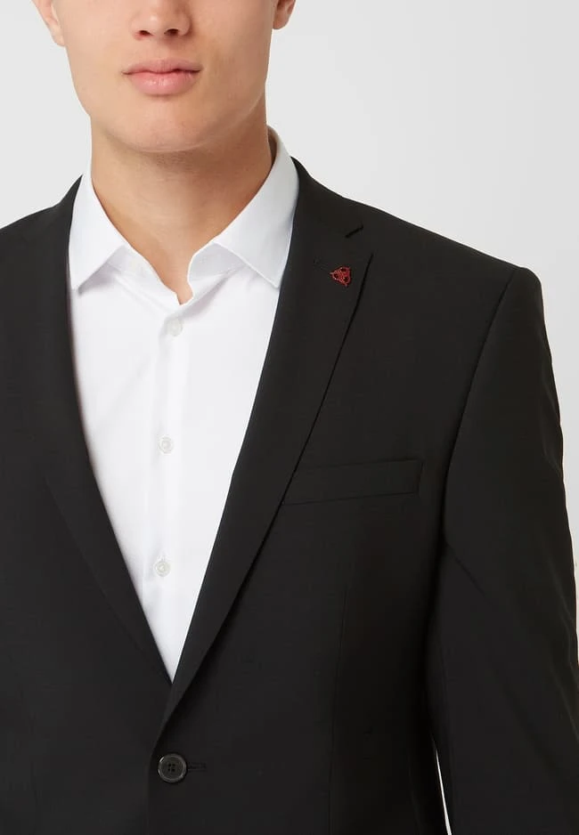 Roy Robson Slim Fit Anzug Mit 2-Knopf-Sakko - Schwarz 3 Roy Robson Slim Fit Anzug Mit 2-Knopf-Sakko - Schwarz – Bild 3