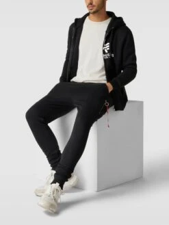 Alpha Industries Slim Fit Sweatpants Mit Cargotaschen - Schwarz