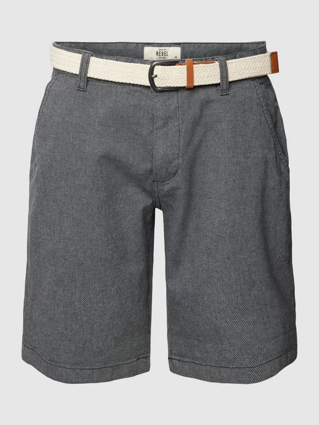 Redefined Rebel Bermudas Mit Stoffgürtel Modell 'NEBRASKA' - Anthrazit 2 Redefined Rebel Bermudas Mit Stoffgürtel Modell 'NEBRASKA' - Anthrazit – Bild 2