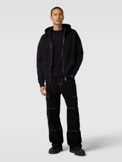 JAKE*S STUDIO MEN Sweatjacke Mit Kapuze - Schwarz