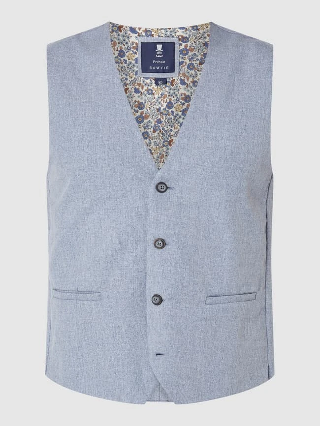 Prince Bowtie Weste, Fliege Und Einstecktuch Im Set - Blau 2 Prince Bowtie Weste, Fliege Und Einstecktuch Im Set - Blau – Bild 2