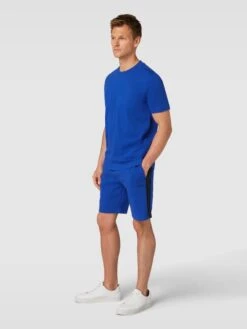 BOSS Green Sweatshorts Mit Galonstreifen Modell 'Headlo' - Royalblau