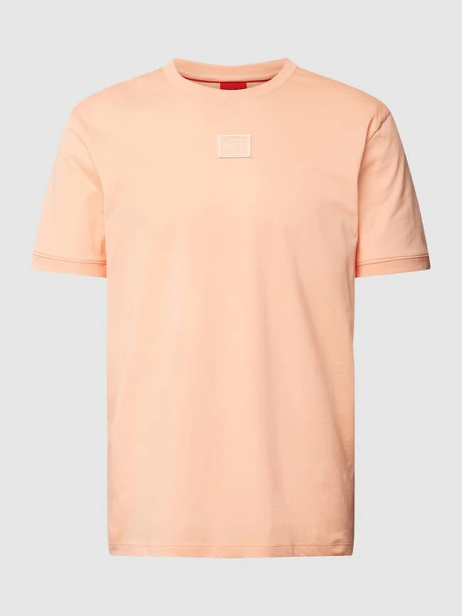 HUGO T-Shirt Mit Label-Applikation - Apricot 2 HUGO T-Shirt Mit Label-Applikation - Apricot – Bild 2
