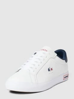 Lacoste Sneaker Aus Leder Mit Label-Details Modell 'POWERCOURT' - Weiß