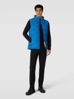 Wellensteyn Steppweste Mit Label-Applikation Modell 'SNOWDOME' - Aqua Blau