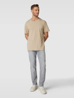 Brax Regular Fit Jeans Mit Label-Patch Modell 'Cadiz' - Hellgrau