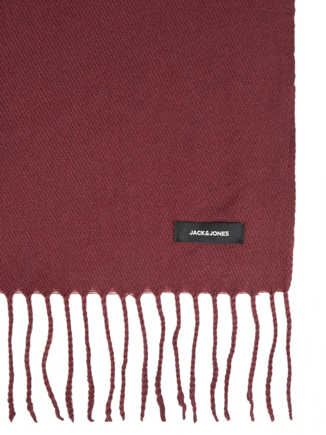 Jack & Jones Schal Mit Fransen - Bordeaux Rot 2 Jack & Jones Schal Mit Fransen - Bordeaux Rot – Bild 2