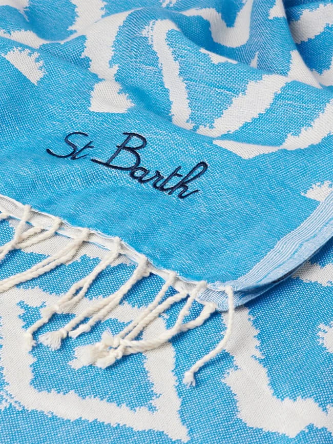 MC2 Saint Barth Strandtuch Mit Allover-Muster Modell 'FOUTAS' - Royalblau 4 MC2 Saint Barth Strandtuch Mit Allover-Muster Modell 'FOUTAS' - Royalblau – Bild 4