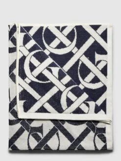 Gant Strandtuch Mit Label-Print - Marineblau