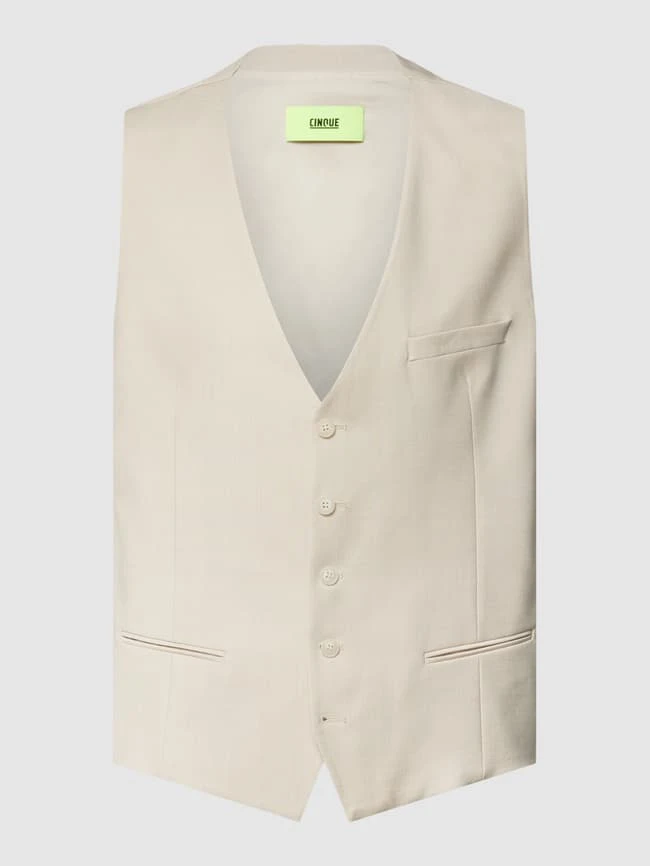 Cinque Anzugweste Mit Paspeltaschen Modell 'Monopoli' - Sand 2 Cinque Anzugweste Mit Paspeltaschen Modell 'Monopoli' - Sand – Bild 2