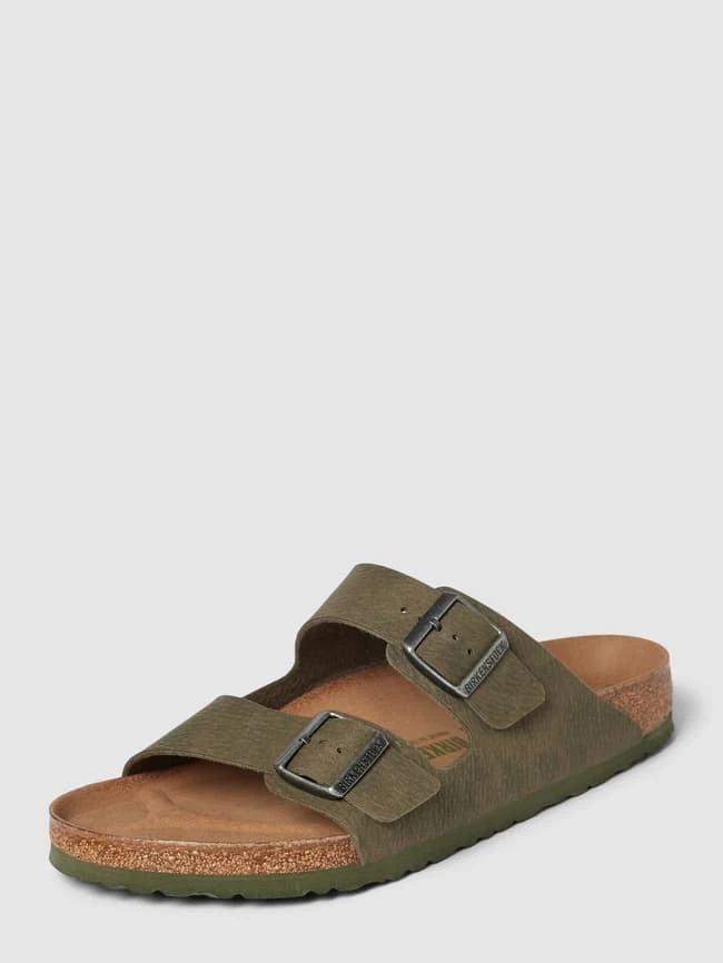 Birkenstock Slides Mit Dornschließen Modell 'Arizona' - Olivgrün 1 Birkenstock Slides Mit Dornschließen Modell 'Arizona' - Olivgrün