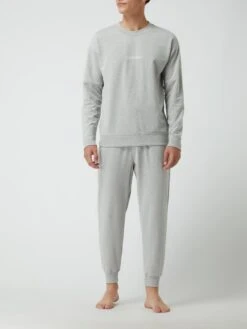 Calvin Klein Underwear Sweatpants Mit Logo-Bund - Mittelgrau Meliert