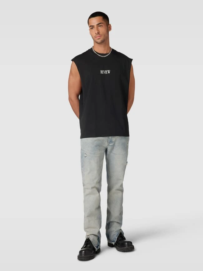 REVIEW Tanktop Mit Label-Print - Schwarz 1 REVIEW Tanktop Mit Label-Print - Schwarz