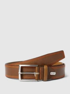 Lloyd Men's Belts Ledergürtel Mit Label-Detail - Olivgrün