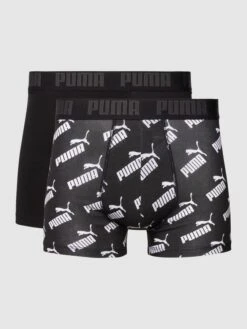 Puma Trunks Mit Label-Print Im 2er-Pack - Schwarz