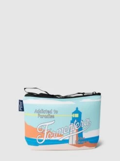 MC2 Saint Barth Kulturtasche Mit Allover-Muster Modell 'ALINE SPONGE' - Aqua Blau