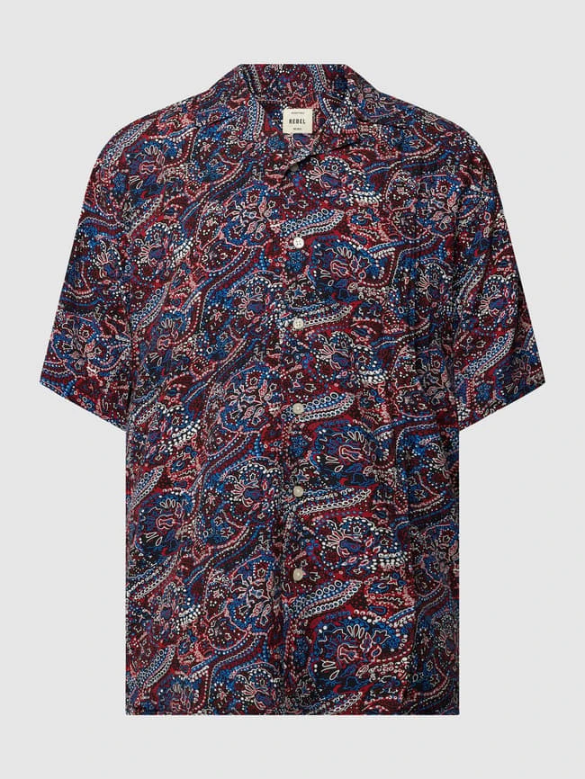 Redefined Rebel Freizeithemd Aus Reiner Viskose Mit Allover-Muster Modell 'FLAKE' - Rot 2 Redefined Rebel Freizeithemd Aus Reiner Viskose Mit Allover-Muster Modell 'FLAKE' - Rot – Bild 2
