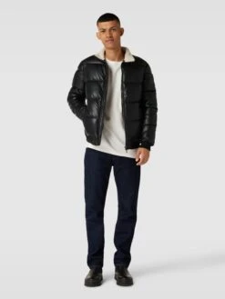 MCNEAL Steppjacke In Leder-Optik - Dunkelbraun