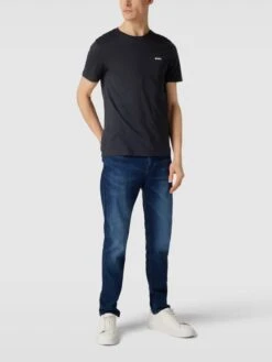 BOSS Green T-Shirt Mit Label-Print Modell 'Tee 7' - Marineblau