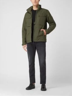 Didriksons Jacke Mit Stehkragen Modell 'Max' - Wasserabweisend - Olivgrün