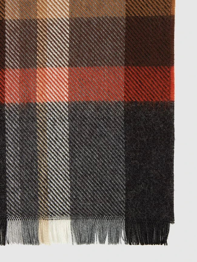 Fraas Schal Mit Tartan-Karo - Mittelgrau 2 Fraas Schal Mit Tartan-Karo - Mittelgrau – Bild 2