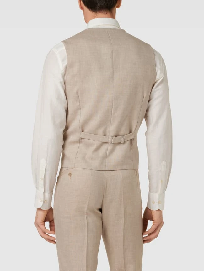 Wilvorst Anzugweste Mit Paspeltaschen - Beige 5 Wilvorst Anzugweste Mit Paspeltaschen - Beige – Bild 5