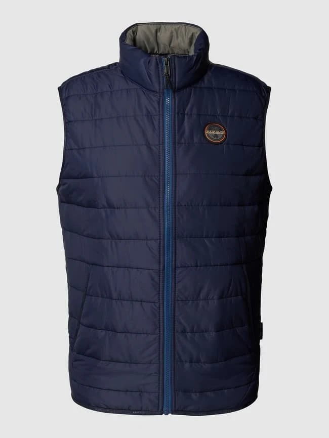 Napapijri Steppweste Mit Label-Patch Modell 'ACALMAR' - Marineblau 2 Napapijri Steppweste Mit Label-Patch Modell 'ACALMAR' - Marineblau – Bild 2